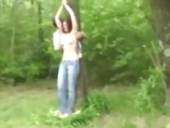 Outdoors Humiliation of College slut Fanny