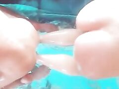 2 best asses fight in the bath assfetish and oil in holidays