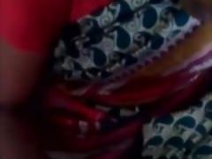 Satin Silk Saree maid enjoying