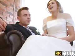 Beautiful bride fucks stranger while hubby cuckolds