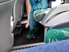 Air hostess nylon legs