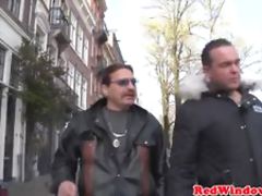 Dutch prostitute fucks and sucks client