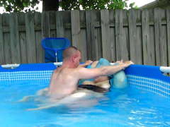 Raincoat pool sex