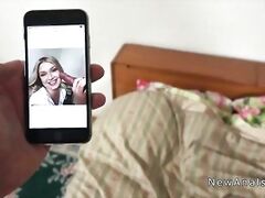 Narrowly anus blonde gets banged homely