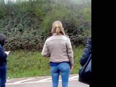 German Teen in tight jeans